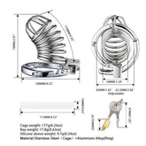 BDStyle Beginner Cage Adjustable Metal Bird Cock Cage
